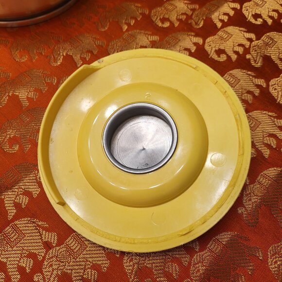 KROMEX Spun Aluminum Canister Set w/Yellow Lids Coffee Sugar - Picture 16 of 16